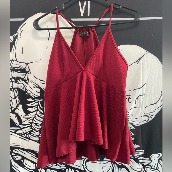 Ruffled high low tank top - Picture 3 of 8